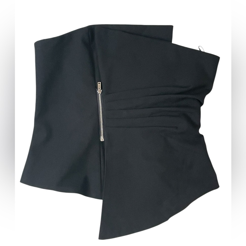Zara black Asymmetrical corset top